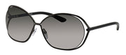 Tom Ford FT 0157 08B Round Metal Gunmetal Sunglasses with Smoke Gradient Lens