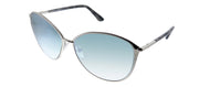 Tom Ford FT 0320 16W Oval Plastic Silver Sunglasses with Blue Gradient Lens