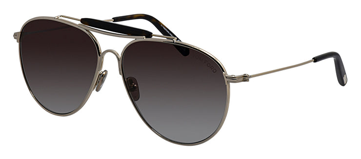 Tom Ford FT 0995 32F Pilot Metal Gold Sunglasses with Brown Gradient Lens