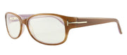 Tom Ford FT 5143 056 Rectangular Plastic Havana Eyeglasses with Clear Demo Lenses