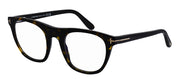 Tom Ford FT 5895-B 052 Round Plastic Dark Havana Eyeglasses with Grey Gradient Lens