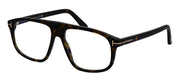 Tom Ford FT 5901-B 052 Aviator Plastic Dark Havana Eyeglasses with Transparent Demo Lens