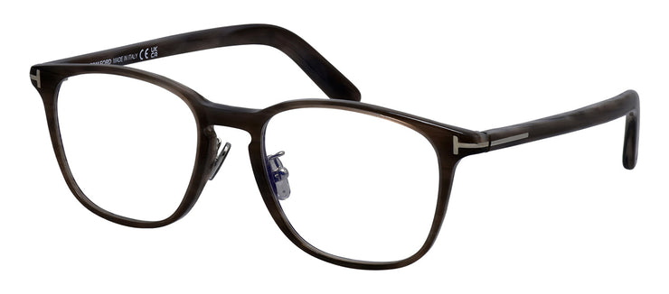 Tom Ford FT 5918-D-B 020 Square Plastic Black Eyeglasses with Logo Stamped Demo Lenses