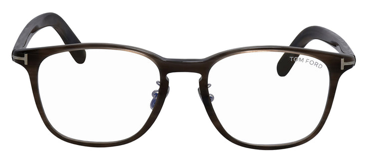 Tom Ford FT 5918-D-B 020 Square Plastic Black Eyeglasses with Logo Stamped Demo Lenses