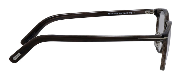 Tom Ford FT 5918-D-B 020 Square Plastic Black Eyeglasses with Logo Stamped Demo Lenses