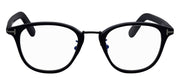 Tom Ford FT 5919-D-B 002 Round Plastic Black Eyeglasses with Logo Stamped Demo Lenses