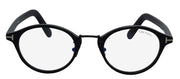Tom Ford FT 5920-D-B 005 Round Plastic Black Eyeglasses with Logo Stamped Demo Lenses