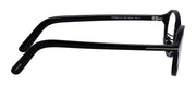 Tom Ford FT 5920-D-B 005 Round Plastic Black Eyeglasses with Logo Stamped Demo Lenses