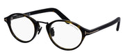 Tom Ford FT 5920-D-B 052 Round Plastic Black Eyeglasses with Logo Stamped Demo Lenses
