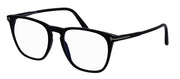 Tom Ford FT 5937-B 001 Square Plastic Black Eyeglasses with Transparent Demo Lens