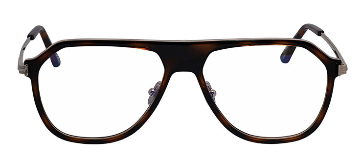 Tom Ford FT 5943-B 056 Navigator Acetate Light Brown Eyeglasses with Transparent Demo Lens