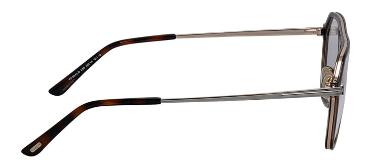 Tom Ford FT 5943-B 056 Navigator Acetate Light Brown Eyeglasses with Transparent Demo Lens