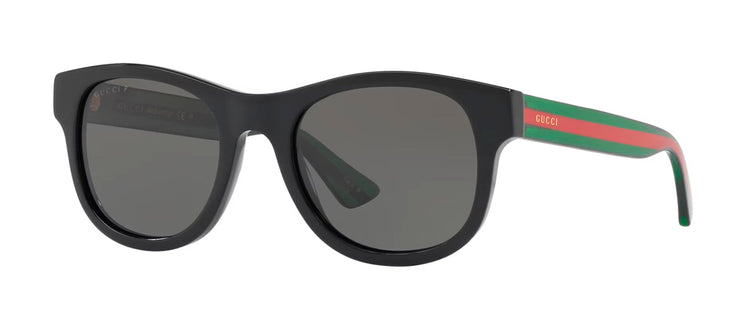 Gucci GG 0003S 006 Square Acetate Black Sunglasses with Grey Lens