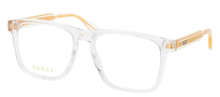 Gucci GG 0561ON 005 Square Plastic Clear Eyeglasses with Logo Stamped Demo Lenses