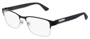 Gucci GG 0750O 001 Rectangle Metal Black Eyeglasses with Demo Lens