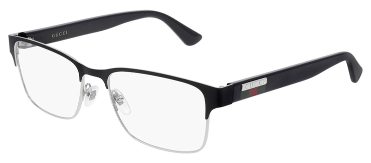 Gucci GG 0750O 001 Rectangle Metal Black Eyeglasses with Demo Lens