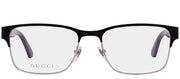 Gucci GG 0750O 001 Rectangle Metal Black Eyeglasses with Demo Lens