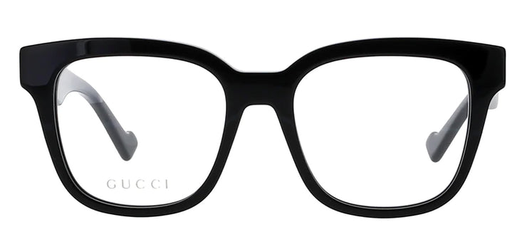 Gucci GG 0958O 004 Square Plastic Black Eyeglasses with Logo Stamped Demo Lenses