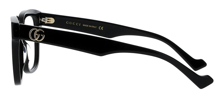 Gucci GG 0958O 004 Square Plastic Black Eyeglasses with Logo Stamped Demo Lenses
