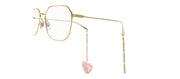 Gucci GG 1032O 001 Round Metal Gold Eyeglasses with Transparent Demo Lens