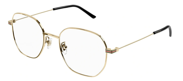 Gucci GG 1125OA 001 Round Metal Gold Eyeglasses with Transparent Demo Lens
