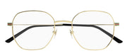 Gucci GG 1125OA 001 Round Metal Gold Eyeglasses with Transparent Demo Lens