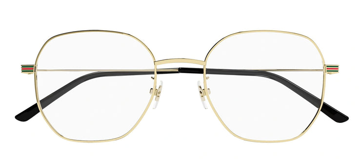 Gucci GG 1125OA 001 Round Metal Gold Eyeglasses with Transparent Demo Lens