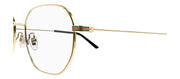 Gucci GG 1125OA 001 Round Metal Gold Eyeglasses with Transparent Demo Lens