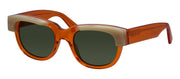 Gucci GG 1165S 003 Round Plastic Transparent Orange Sunglasses with Green Lens