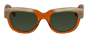 Gucci GG 1165S 003 Round Plastic Transparent Orange Sunglasses with Green Lens