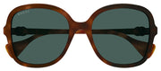Gucci GUCCI LOGO GG 1178S 003 Square Plastic Havana Sunglasses with Green Lens