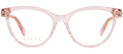 Gucci GUCCI LOGO GG 1179O 007 Cat-Eye Plastic Pink Eyeglasses with Logo Stamped Demo Lenses