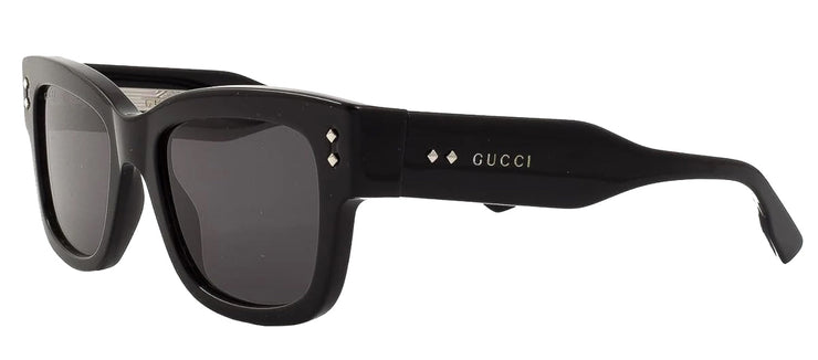 Gucci GUCCI LOGO GG 1217S 001 Square Plastic Black Sunglasses with Grey Lens