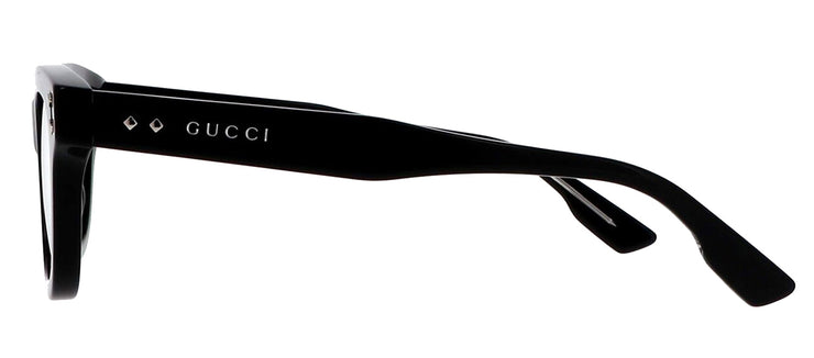Gucci GUCCI LOGO GG 1219O 001 Square Plastic Black Eyeglasses with Logo Stamped Demo Lenses