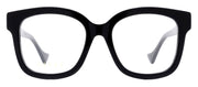 Gucci GUCCI LOGO GG 1258O 004 Rectangle Plastic Black Eyeglasses with Logo Stamped Demo Lenses