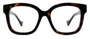 Gucci GUCCI LOGO GG 1258O 005 Rectangle Plastic Havana Eyeglasses with Logo Stamped Demo Lenses