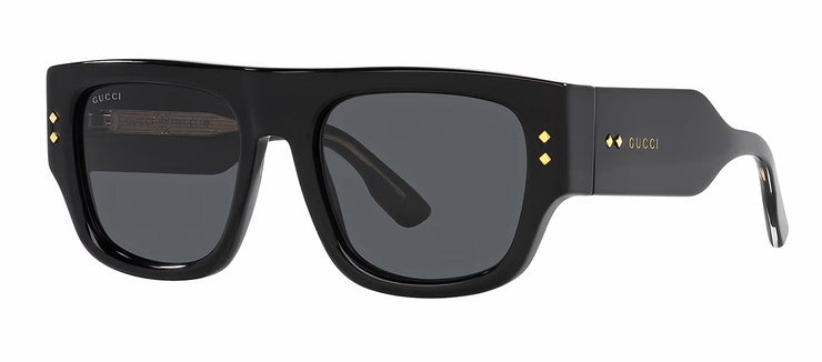 Gucci GUCCI LOGO GG 1262S 001 Square Plastic Black Sunglasses with Grey Lens