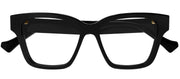 Gucci WEB GG 1302O 004 Cat-Eye Plastic Black Eyeglasses with Logo Stamped Demo Lenses