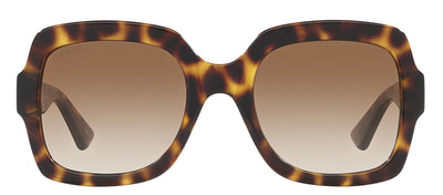 Gucci GG 1337S 003 Square Plastic Havana Sunglasses with Brown Gradient Lens