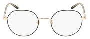 Gucci GUCCI LOGO GG 1349O 003 Round Metal Gold Eyeglasses with Logo Stamped Demo Lenses