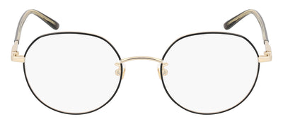 Gucci GUCCI LOGO GG 1349O 003 Round Metal Gold Eyeglasses with Logo Stamped Demo Lenses