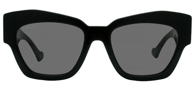 Gucci GG 1422S 001 Cat-Eye Plastic Black Sunglasses with Grey Lens
