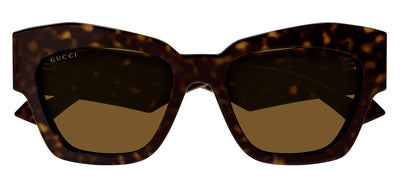 Gucci GG 1422S 003 Square Plastic Havana Sunglasses with Brown Lens