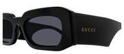 Gucci GG 1426S 001 Rectangle Plastic Black Sunglasses with Grey Lens