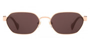 Gucci GG 1593S 003 Geometric Metal Gold Sunglasses with Brown Lens