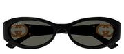 Gucci GG 1660S 001 Oval Plastic Black Sunglasses with Grey Lens