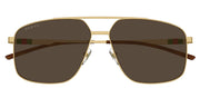 Gucci GG 1676S 002 Pilot Metal Gold Sunglasses with Brown Lens
