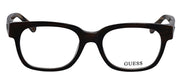 Guess GU 1754 BRN Round Plastic Brown Eyeglasses with Logo Stamped Demo Lenses