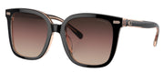 Coach HC 8381U 5.78E+05 Square Plastic Black Sunglasses with Purple Gradient Lens