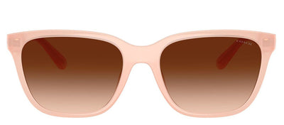 Coach HC 8429D 511374 Square Plastic Pink Sunglasses with Brown Gradient Lens